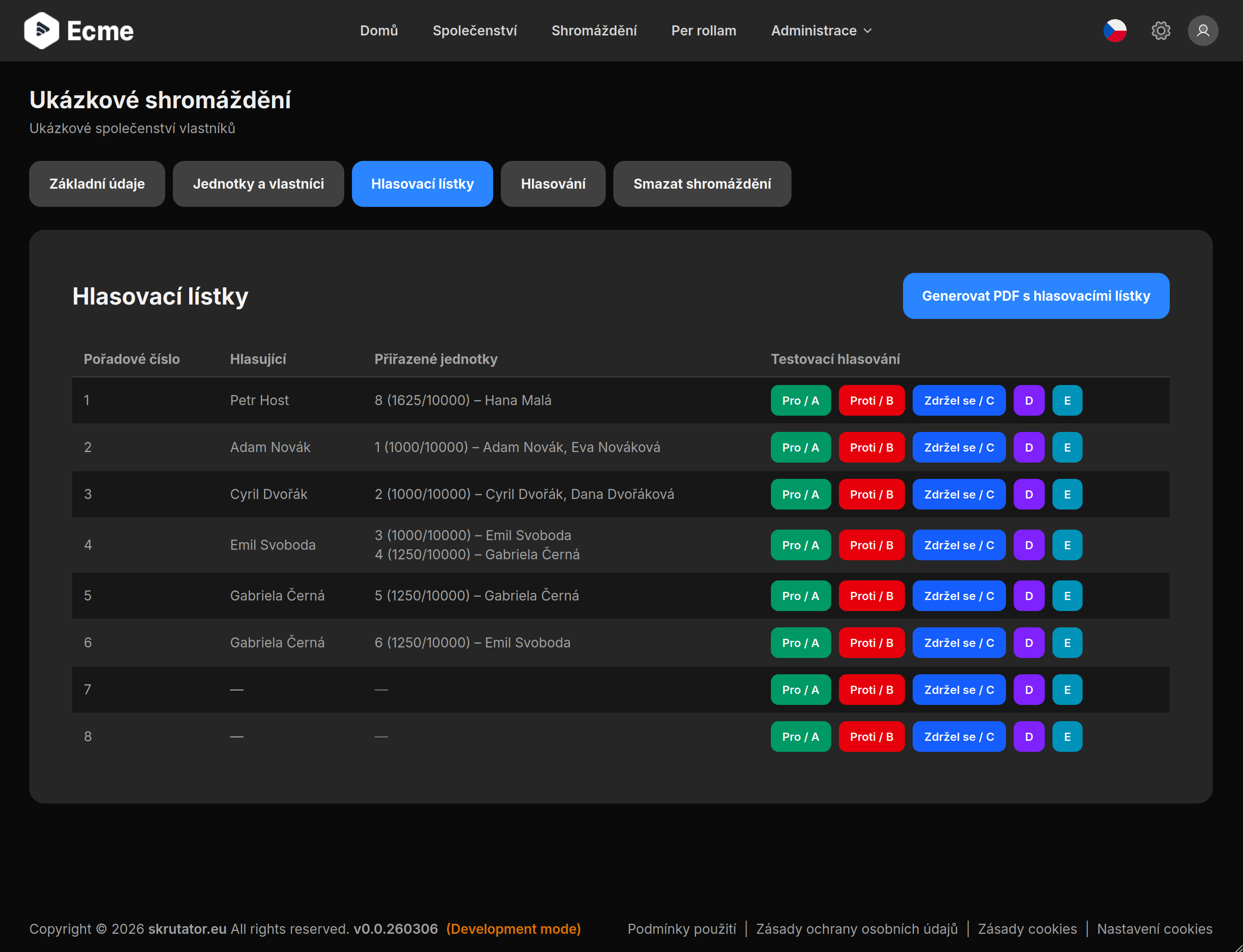 Testovací screenshot
