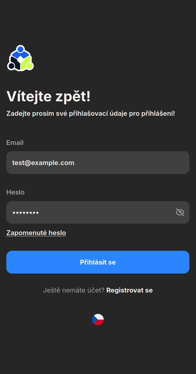 Úspěšná registrace