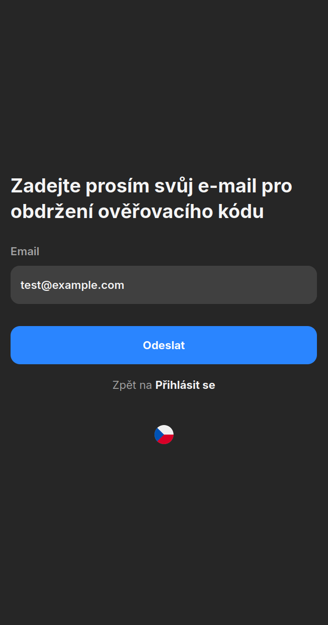 Úspěšná registrace