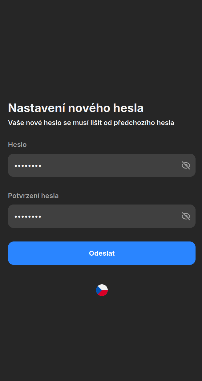 Úspěšná registrace
