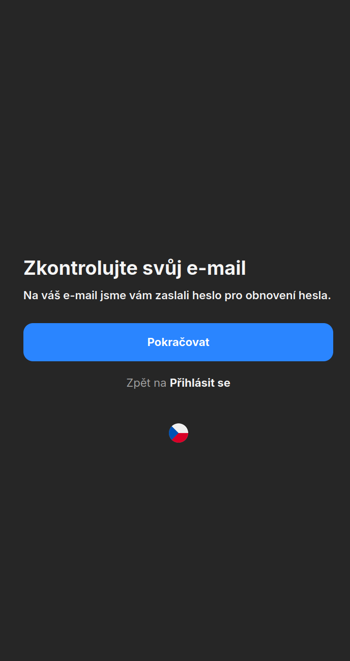 Úspěšná registrace